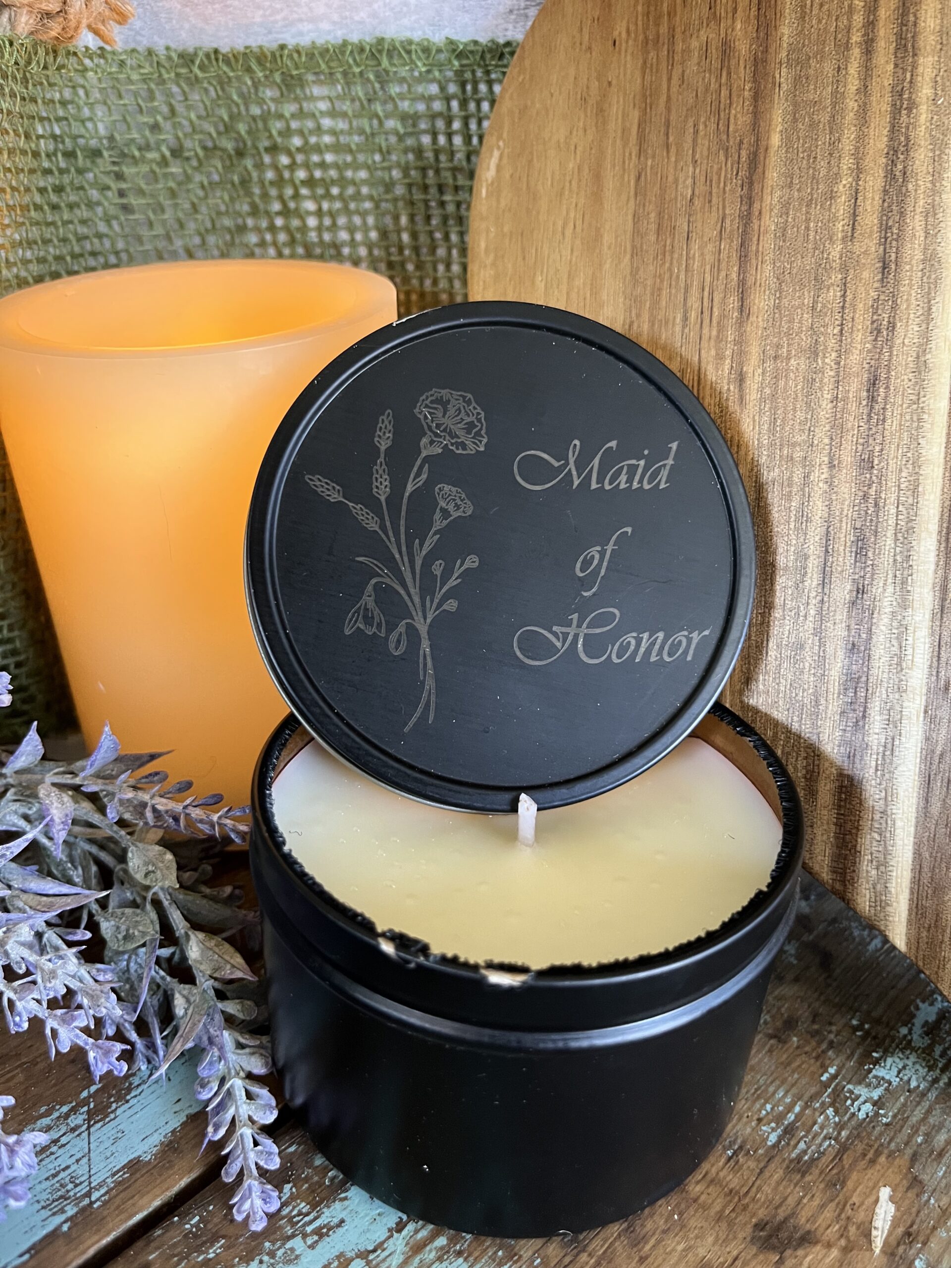Engraved Scented Candle